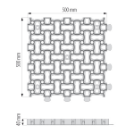 Kratka parkingowa GardenPUZZLE II czarna 50x50cm 40mm - 10 szt.